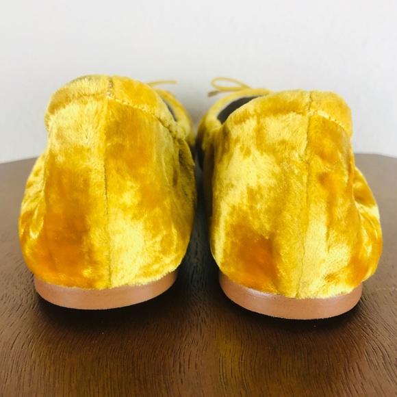 Sam Edelman Felicia Yellow Crushed Velvet Size 6 - Picture 12 of 14
